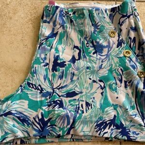 Lilly Pulitzer Blue and Green Patterned Garment